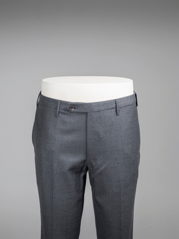 Rota Winter Grey pair of regular fit worsted wool trousers