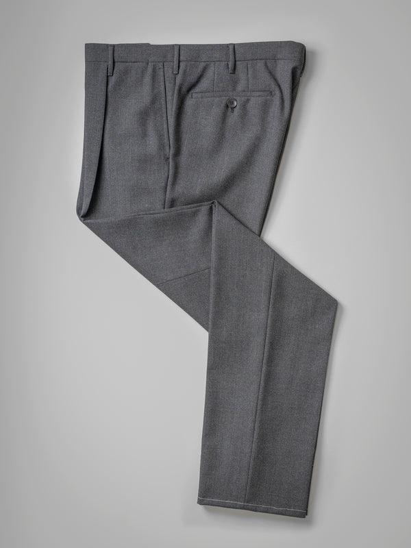 Rota Winter Dark grey pair of regular fit four ply wool trousers Prezzo Ridotto