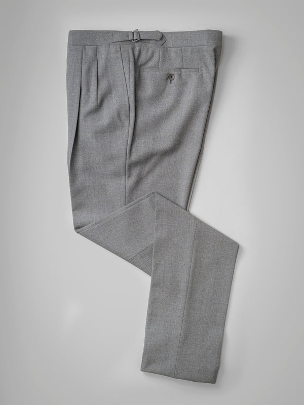 Rota Winter Light grey pair of regular fit fourply wool trousers Sottocosto