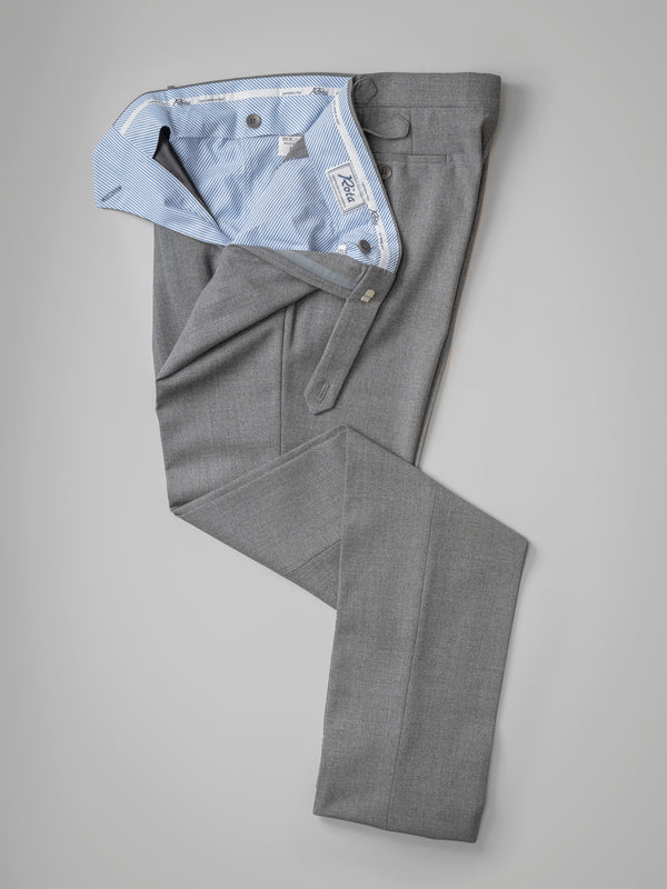 Rota Winter Light grey pair of regular fit fourply wool trousers Sottocosto