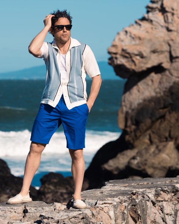 Rota Summer Bright blue cotton bermuda Italia