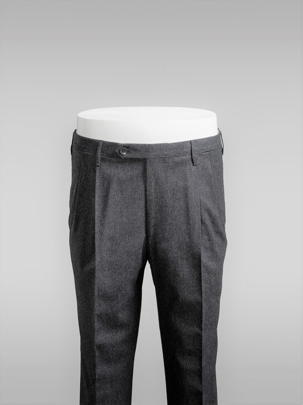 Rota Winter Medium grey flannel trousers-2pleats