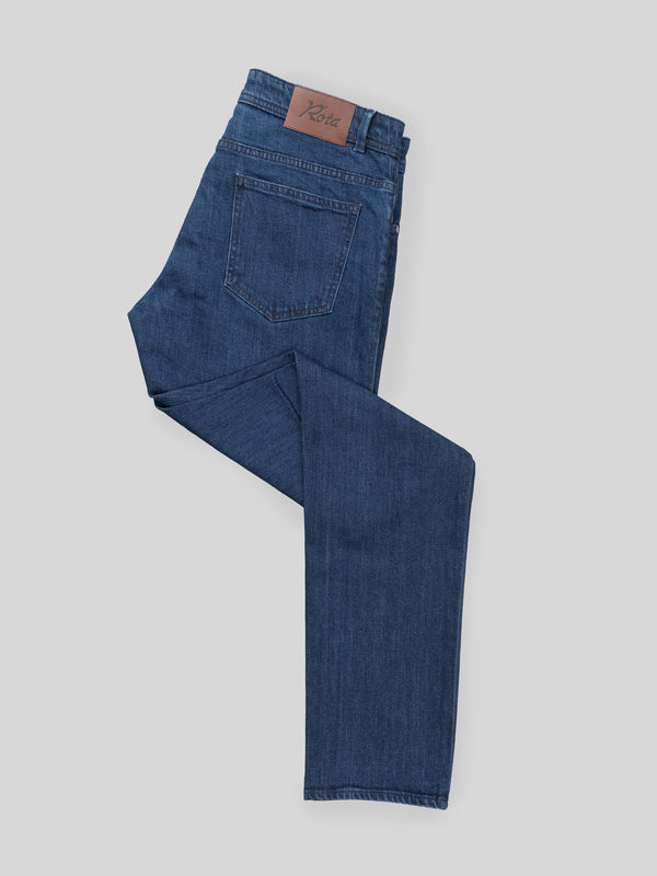 Rota Sport Four Seasons Medium blue denim cotton 5 pockets trousers Outlet