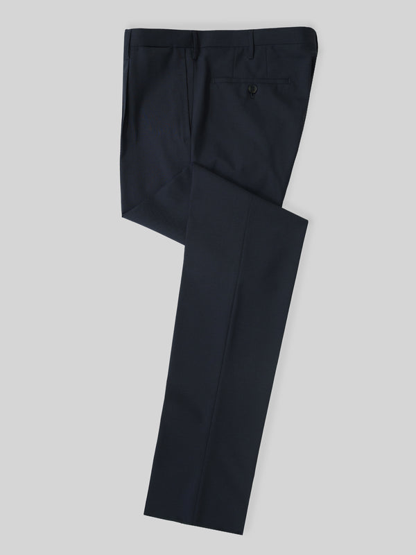 Rota Summer Navy blue elastic wool slim fit trousers Vendite Flash