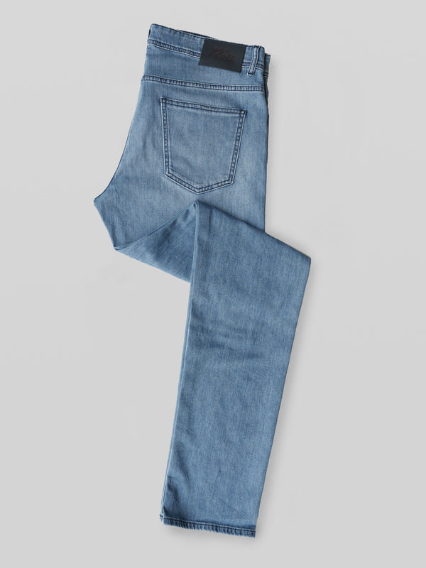 Rota Sport Summer Light blue denim cotton 5 pockets trousers In Saldo