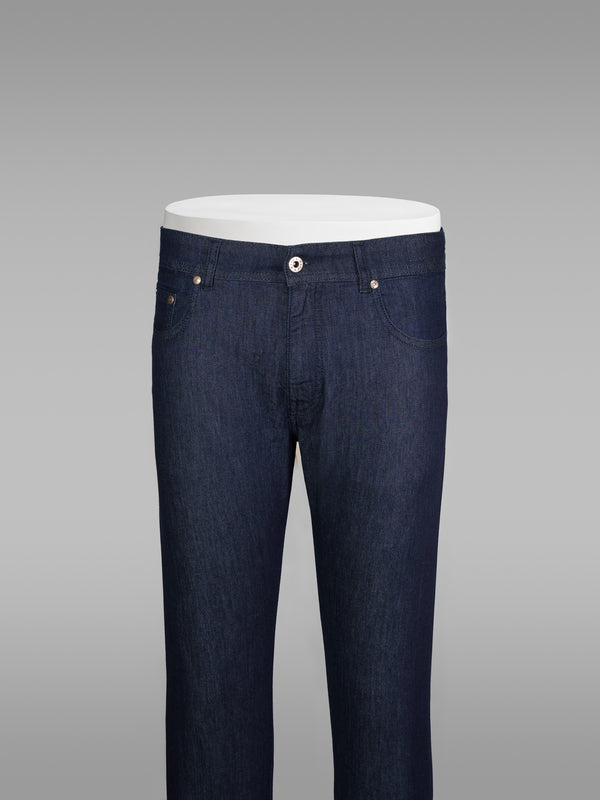 Rota Sport Summer Dark blue denim cotton 5 pockets trousers Nuova