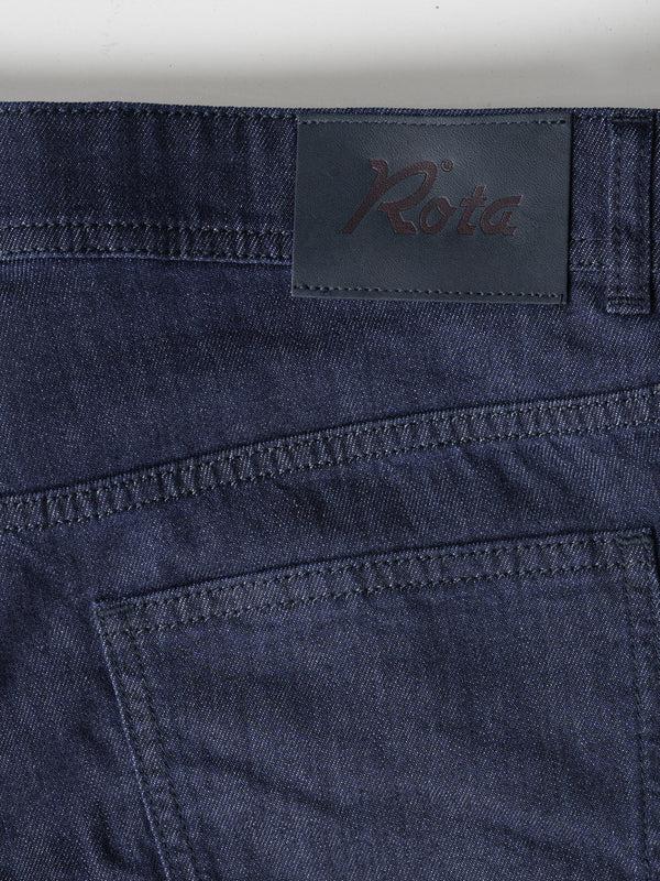 Rota Sport Summer Dark blue denim cotton 5 pockets trousers Nuova