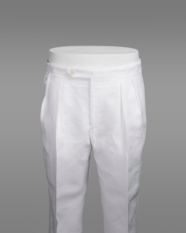 Rota Summer New York white linen trousers 2025