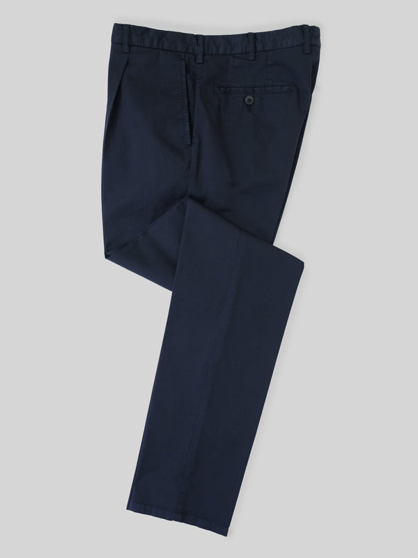 Rota Sport Summer Dark blue cotton supima sport trousers 1 pleat Qualità