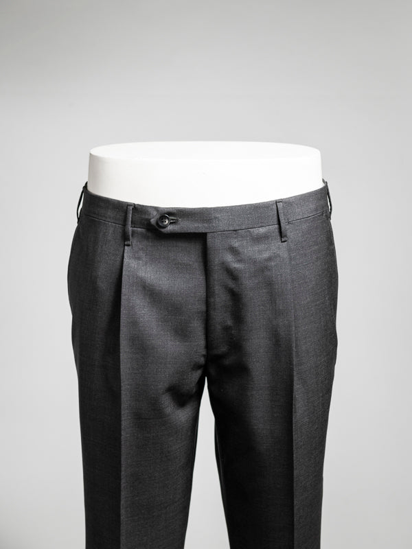 Rota Summer Dark grey pair of regular fit wool trousers Qualità Garantita