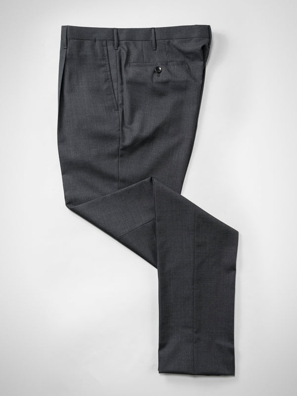 Rota Summer Dark grey pair of regular fit wool trousers Qualità Garantita