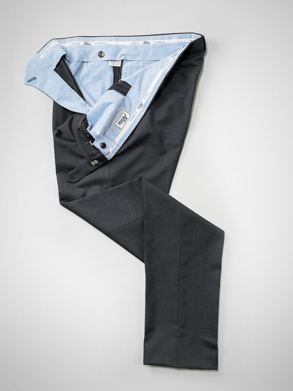 Rota Summer Dark grey pair of regular fit wool trousers Qualità Garantita