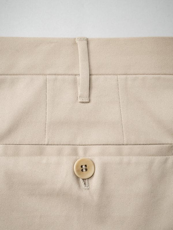 Rota Four Seasons Beige pair of regular fit cotton trousers Negozi Online