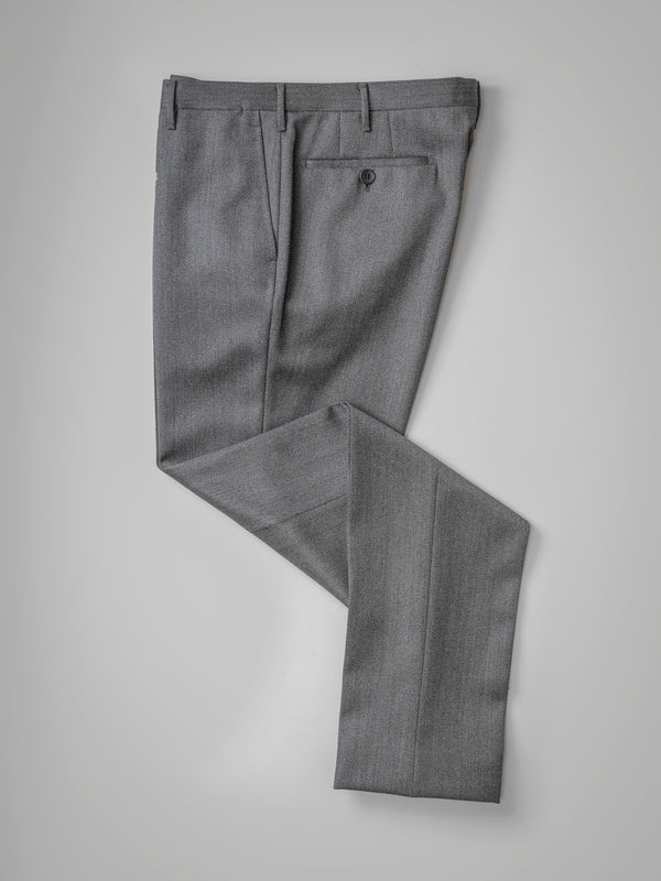 Rota Winter Dark grey pair of regular fit covert wool trousers Promozione Limitata