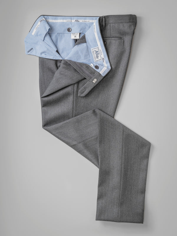 Rota Winter Dark grey pair of regular fit covert wool trousers Promozione Limitata