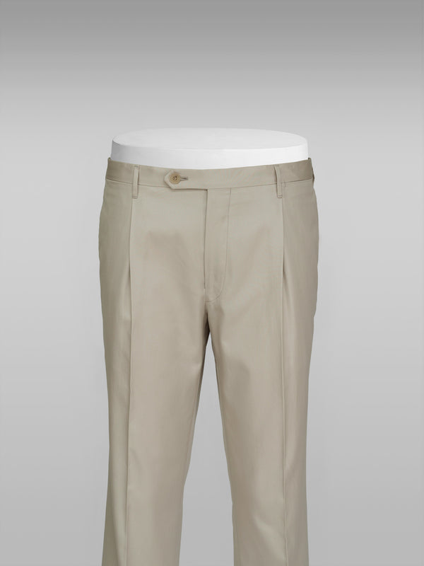 Rota Summer Light beige supima cotton trousers Sottocosto