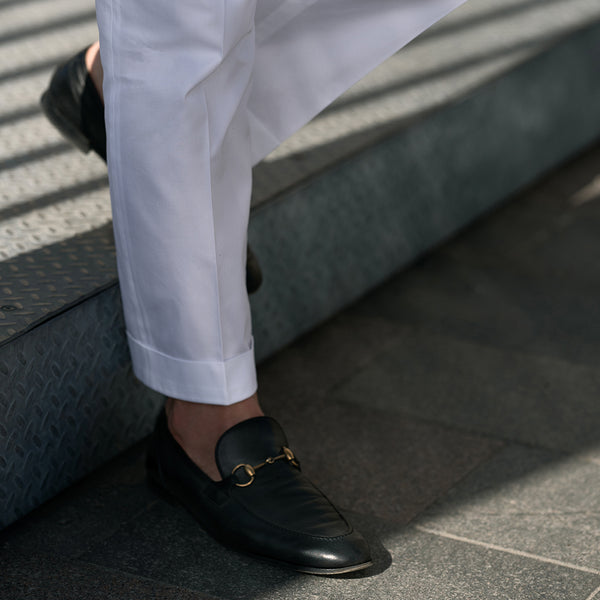 Rota Summer white supima cotton trousers Sconto