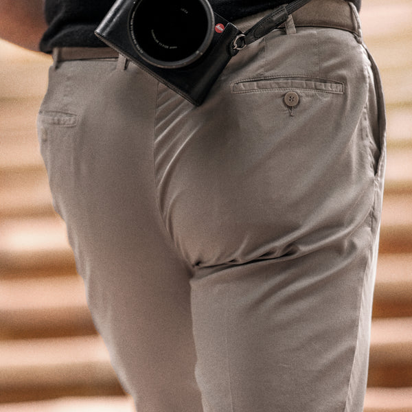 Rota Sport Summer Beige cotton supima sport trousers 1 pleat Offerta