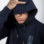 Sort of looser REVOLUTION_navy hoodie Prezzo Ridotto