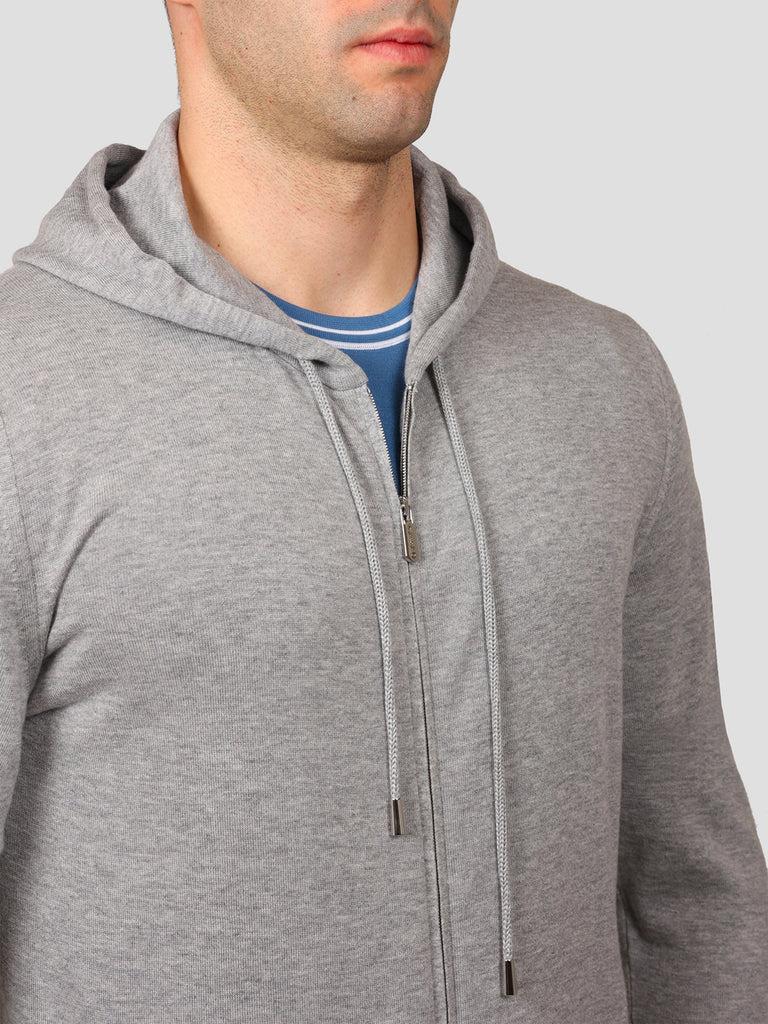 Svevo Giubbotto full zip Cotone e Cashmere Grigio Nuovo