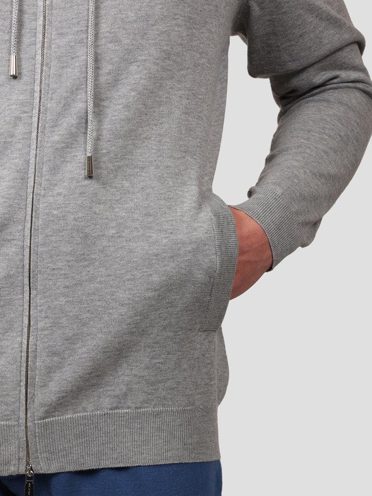 Svevo Giubbotto full zip Cotone e Cashmere Grigio Nuovo