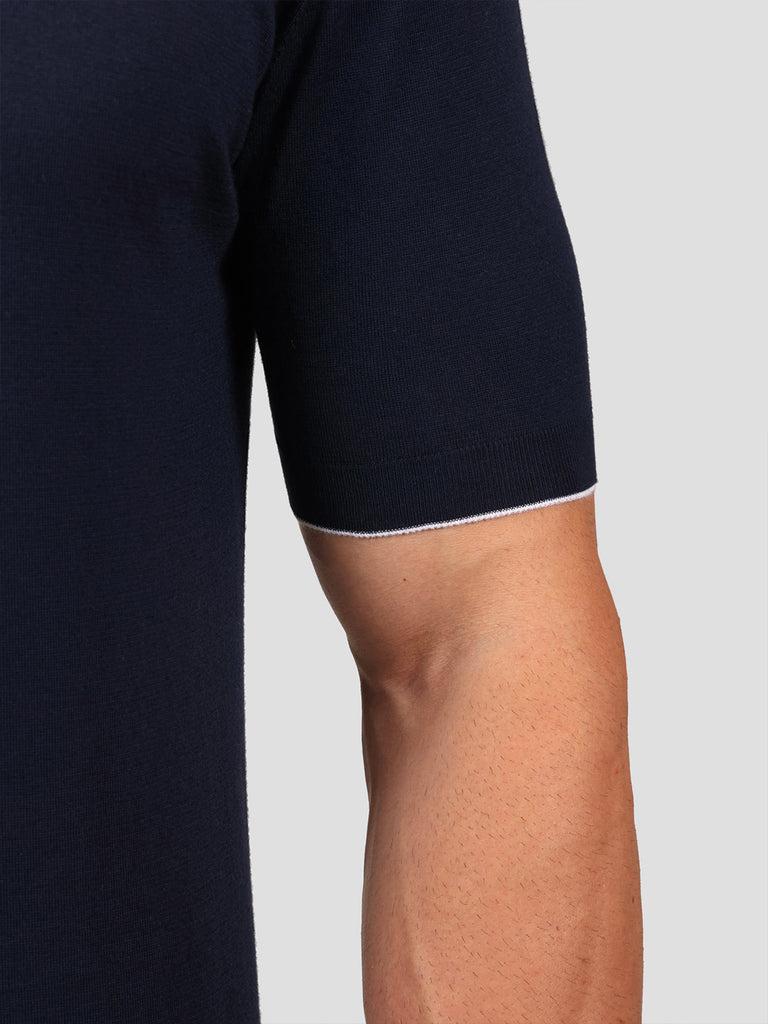 Svevo Maglia Polo 100% Cotone Supersoft Blu Navy e Bianca Vendita