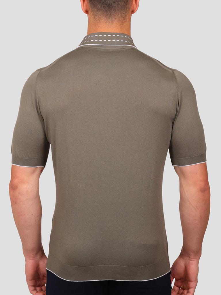 Svevo Maglia Polo 100% Cotone Supersoft Grigia e Bianca Pezzi Unici