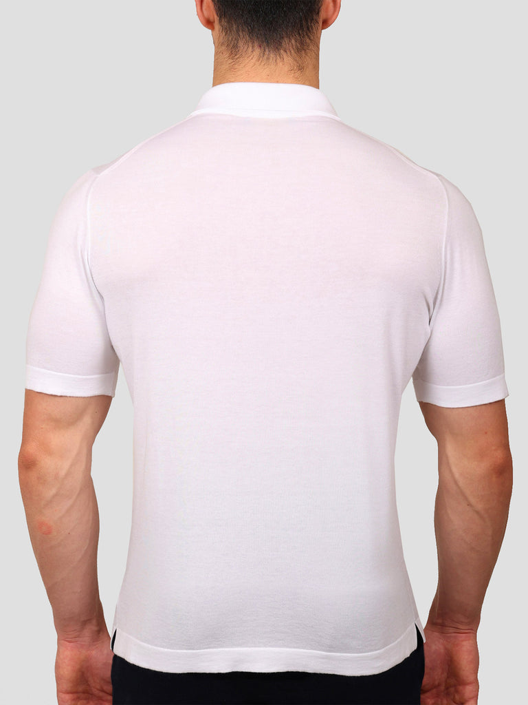 Svevo Polo scollo a V 100% Cotone Supersoft Bianca Acquista Ora