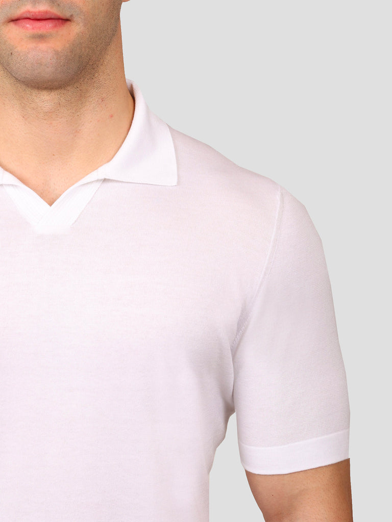 Svevo Polo scollo a V 100% Cotone Supersoft Bianca Acquista Ora