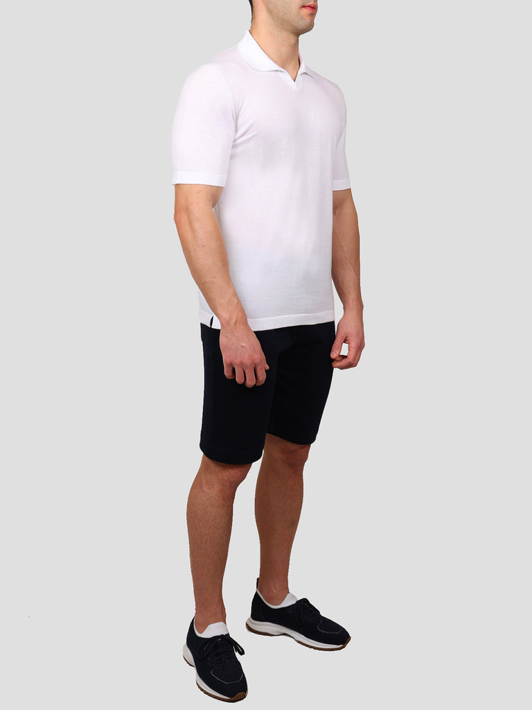 Svevo Polo scollo a V 100% Cotone Supersoft Bianca Acquista Ora