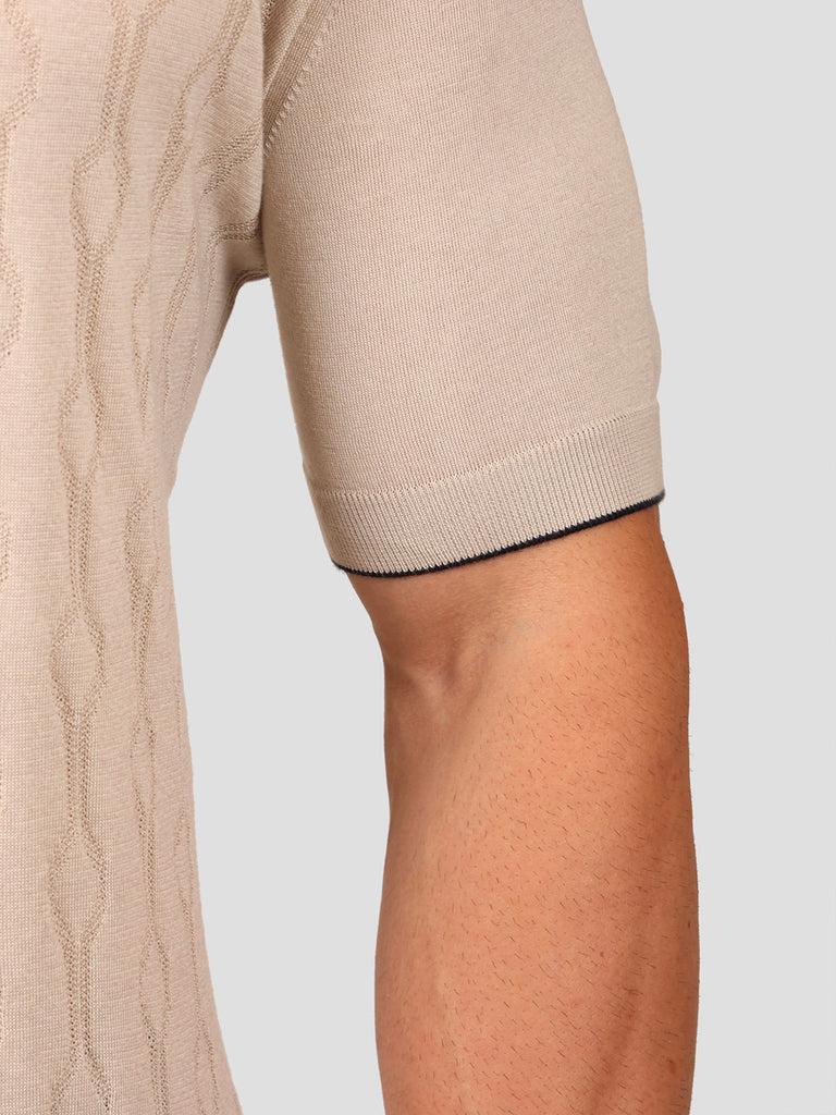 Svevo Maglia Polo con Zip 100% Cotone Supersoft Beige Promozione Limitata