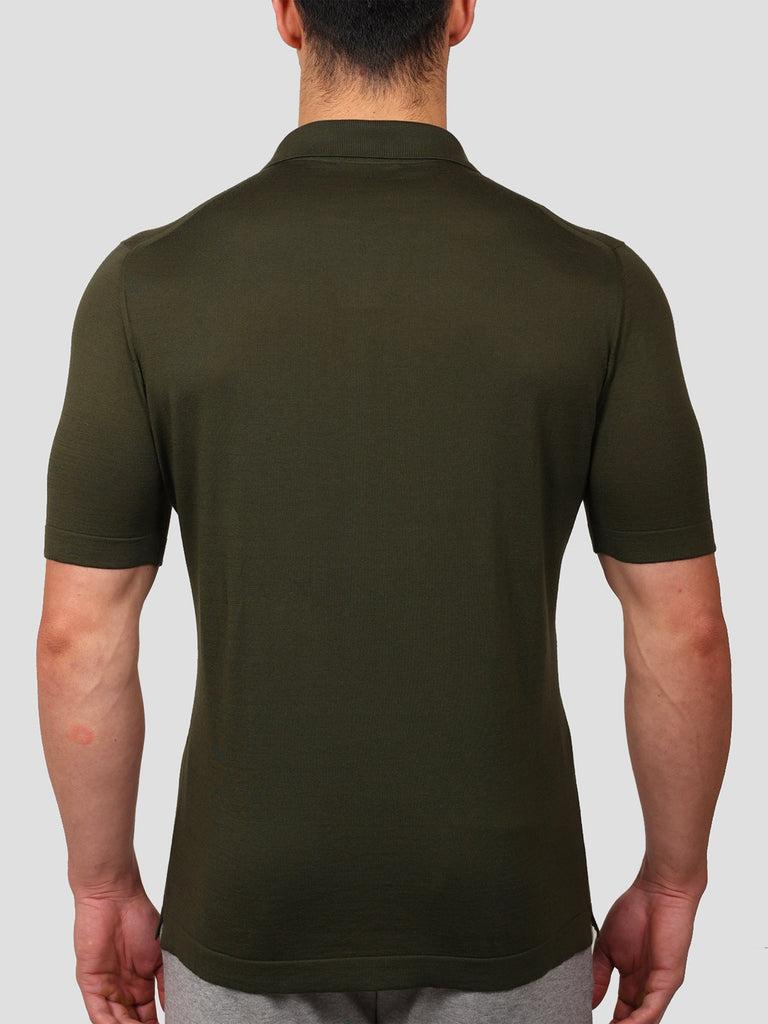 Svevo Polo scollo a V 100% Cotone Supersoft Verde Fino Al -60%