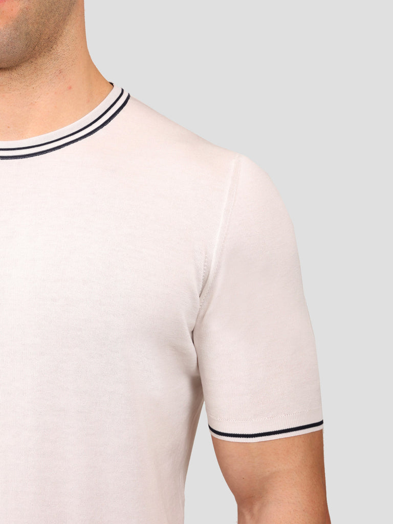 Svevo Maglia Girocollo 100% Cotone Makò Panna Sottocosto