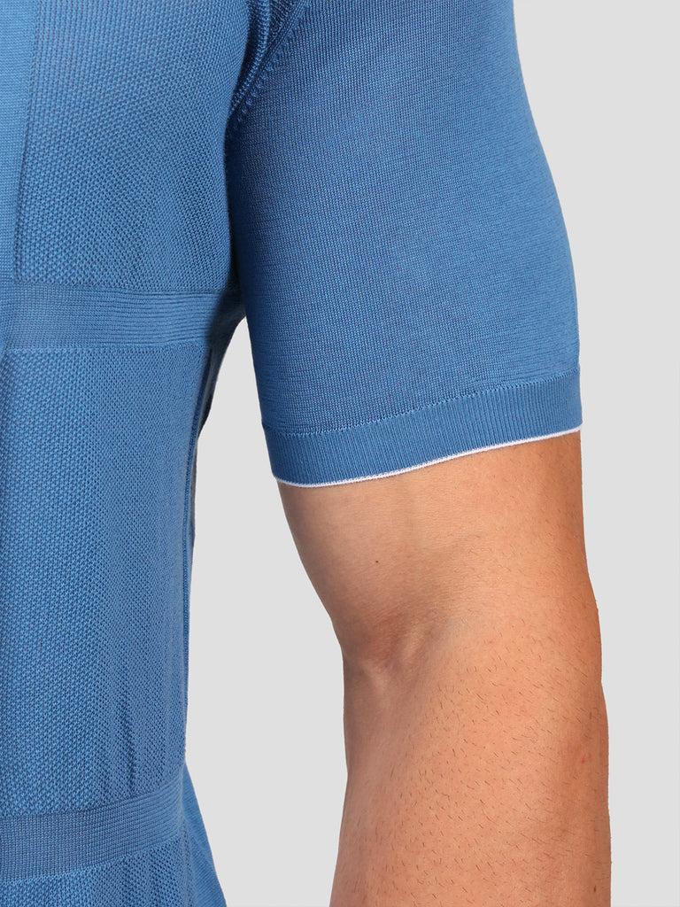 Svevo Maglia Polo con Zip 100% Cotone Makò Bluette Convenienza