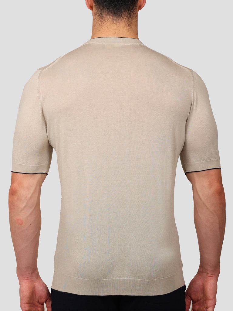 Svevo Maglia Girocollo 100% Cotone Supersoft Beige Presa