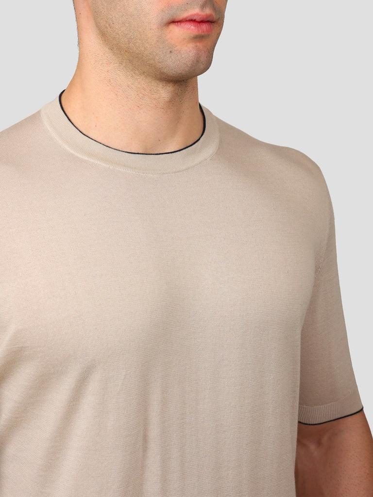 Svevo Maglia Girocollo 100% Cotone Supersoft Beige Presa