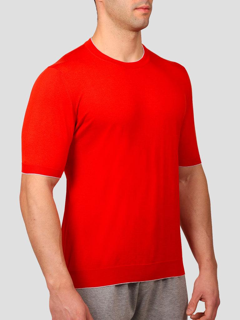 Svevo Maglia Girocollo 100% Cotone Supersoft Arancione Sconto