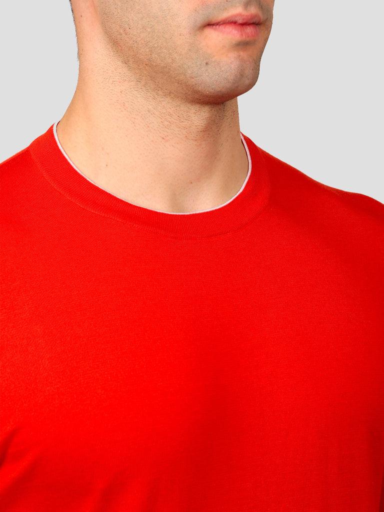 Svevo Maglia Girocollo 100% Cotone Supersoft Arancione Sconto
