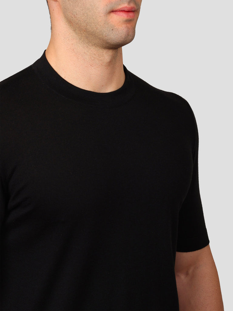 Svevo Girocollo 100% Cotone Supersoft Nero Economico