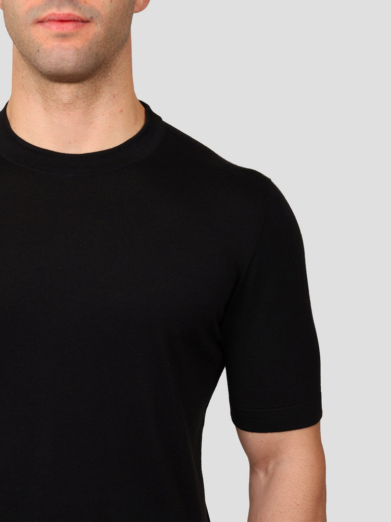 Svevo Girocollo 100% Cotone Supersoft Nero Economico