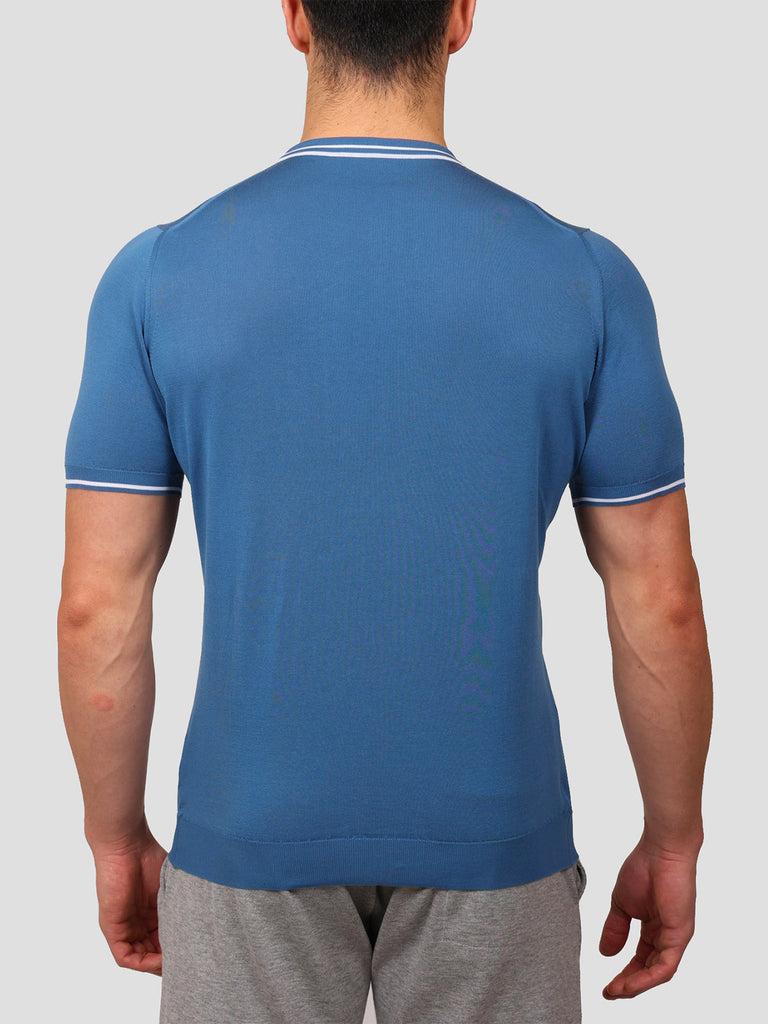 Svevo Maglia Girocollo 100% Cotone Makò Bluette Online