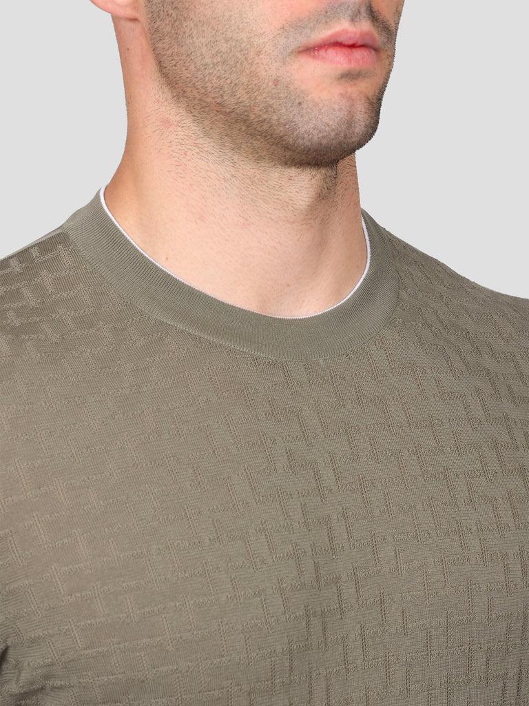Svevo Maglia Girocollo 100% Cotone Makò Grigio Outlet