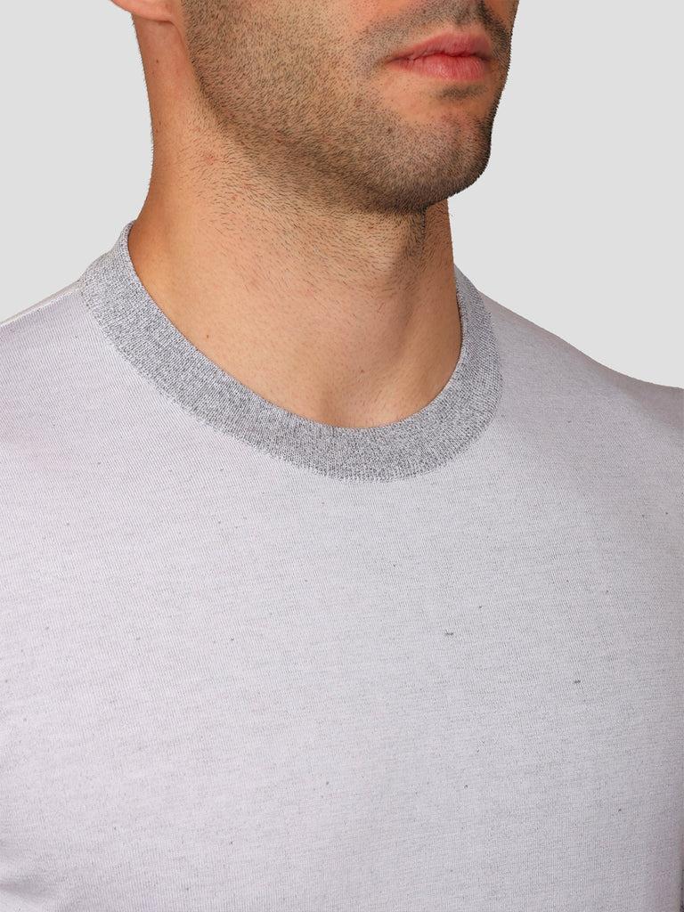 Svevo Maglia Girocollo in Carbonio Bianca Saldi
