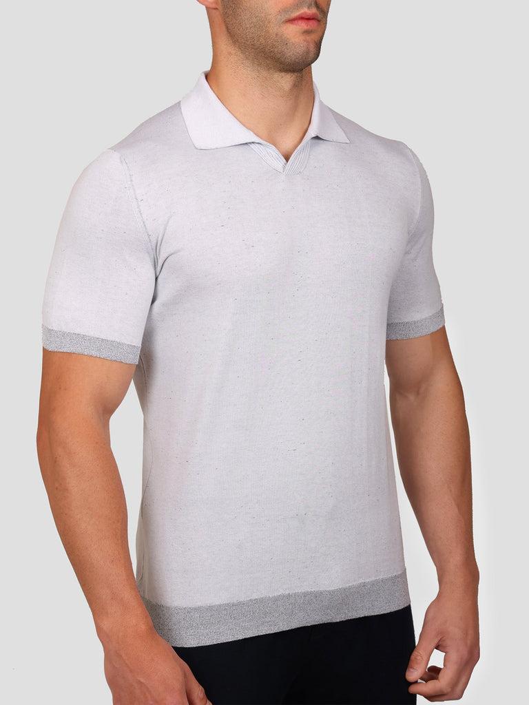 Svevo Maglia Scollo a V in Carbonio Bianca Vendita Calda
