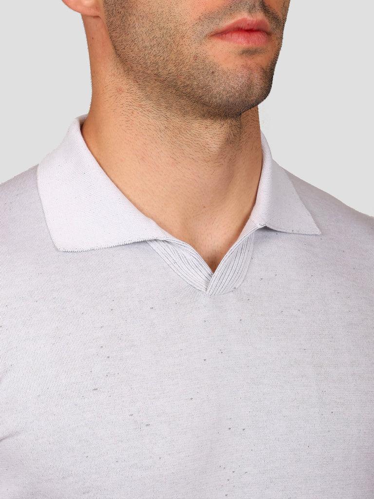 Svevo Maglia Scollo a V in Carbonio Bianca Vendita Calda