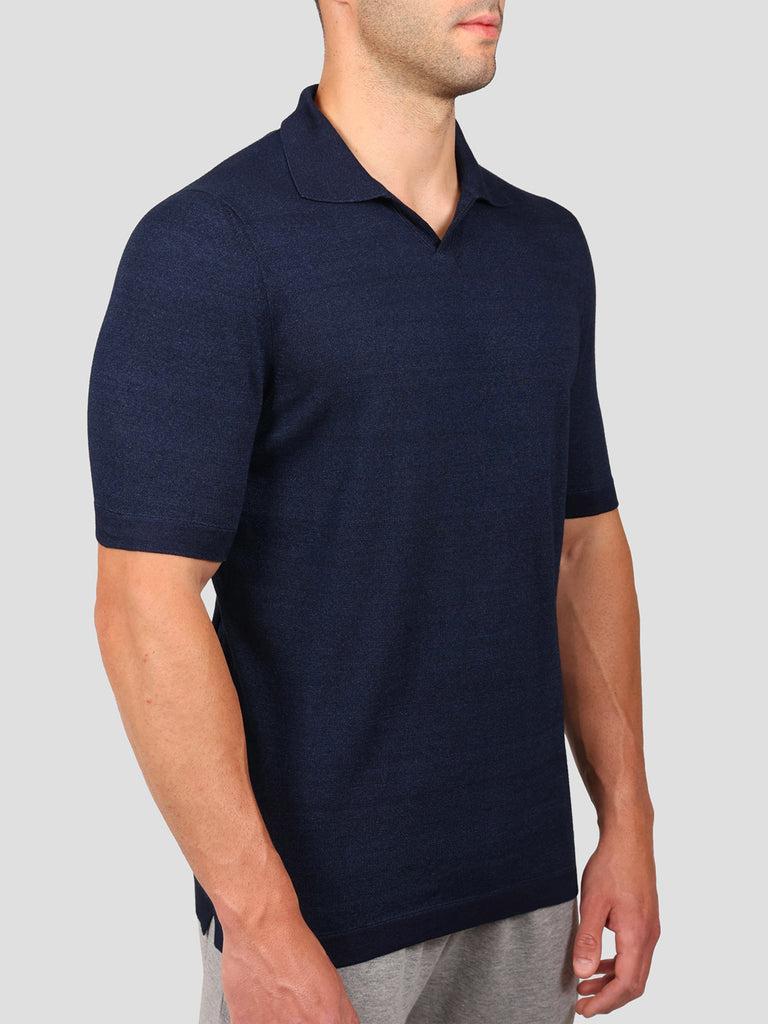Svevo Maglia Scollo a V 100% Cotone Indaco Vendita Economica