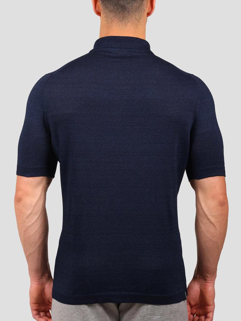 Svevo Maglia Scollo a V 100% Cotone Indaco Vendita Economica