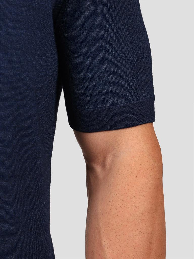 Svevo Maglia Girocollo 100% Cotone Indaco Saldi Di Fabbrica