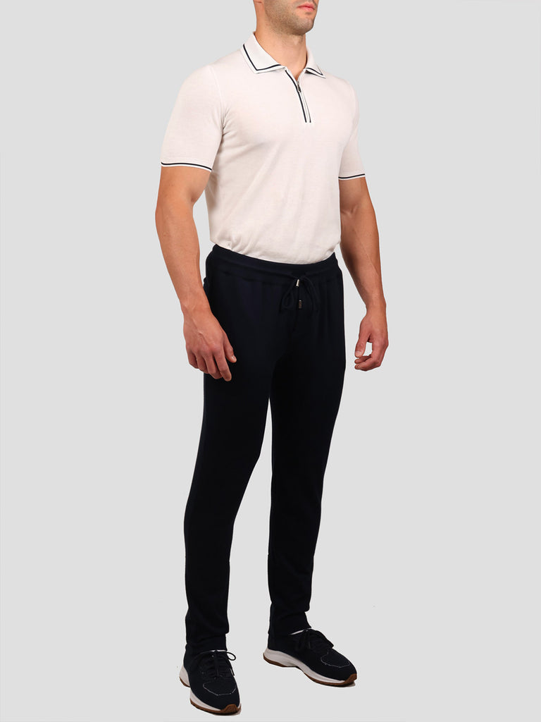 Svevo Pantaloni 100% Cotone Supersoft Blu In Saldo
