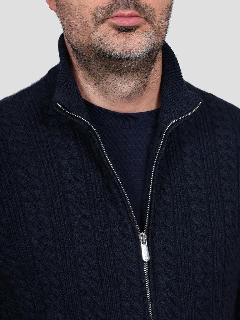 Svevo Giubbotto 100% Cashmere Blu Italy